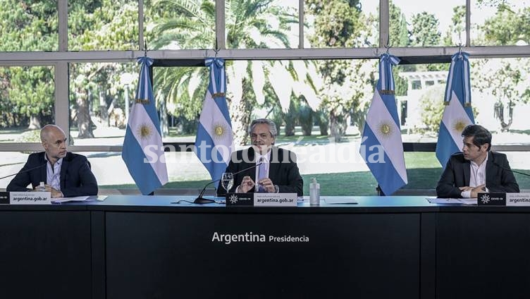 El Presidente anuncia una nueva cuarentena en el AMBA, con Kicillof y Rodríguez Larreta