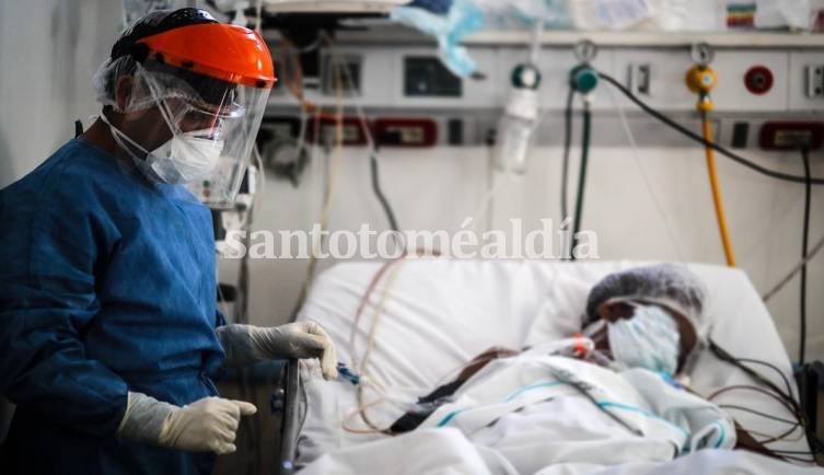 Un paciente con Covid en UTI, en el Hospital de Florencio Varela, Buenos Aires. 
