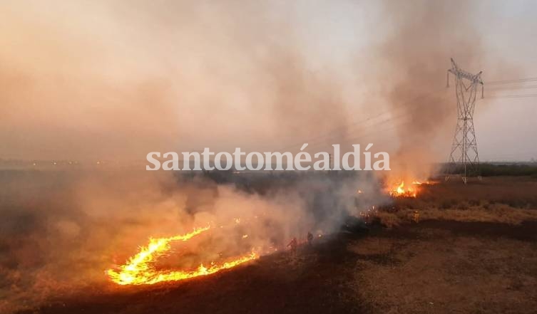 los incendios del miércoles arrasaron con las islas del Salado. (Foto: Santotomealdia)