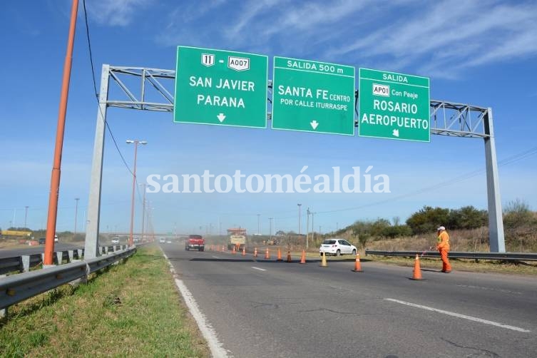 El accidente fue este jueves en el autopista Santa Fe-Rosario. 