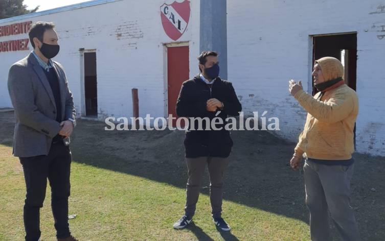 Ilchischen y Alvizo visitaron el Club Independiente, que recibirá aportes del programa 