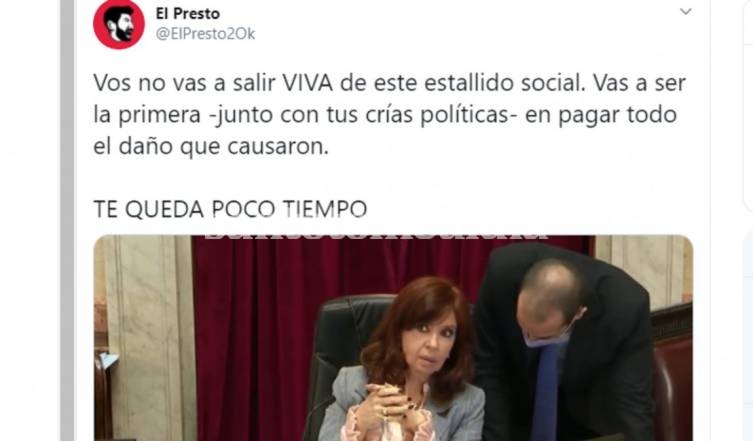 Detuvieron al youtuber que amenazó a Cristina Kirchner por Twitter