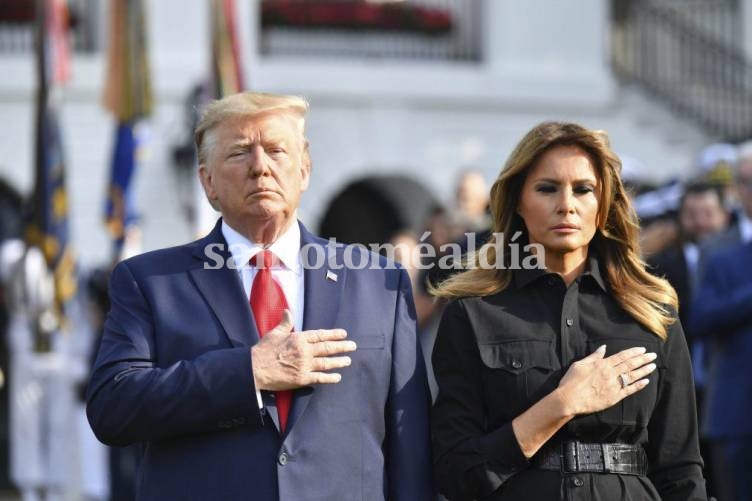 El presidente de Estados Unidos, Donald Trump y su hermana Melania.