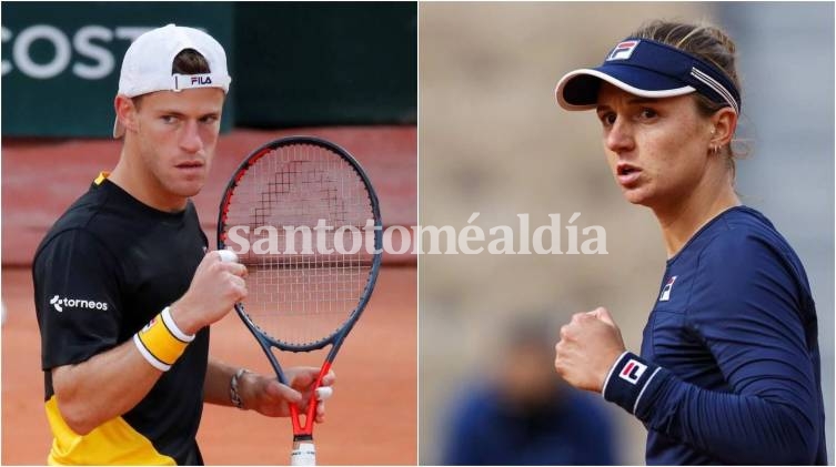 Peque Schwartzman y Nadia Podoroska avanzan en Roland Garros. (Fotos: Reuters y AFP)