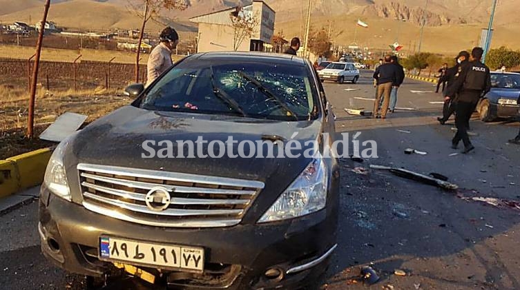 Así quedó el auto de Mohsen Fajrizadeh-Mahabadi tras el ataque. (Foto: AFP/IRIB).