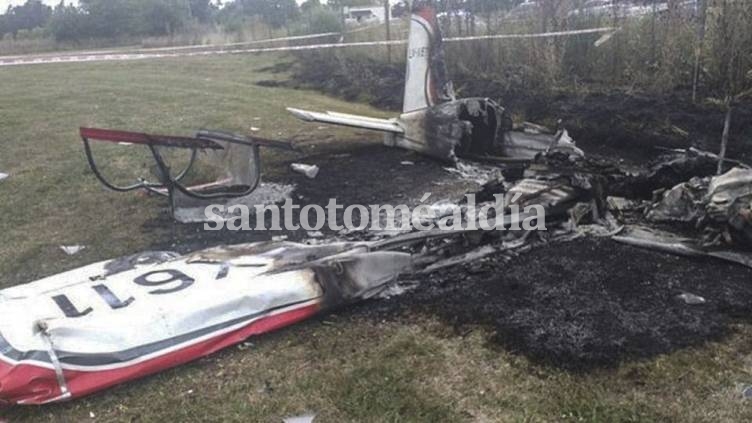 Dos personas murieron al caer una avioneta en el aeródromo de General Rodríguez