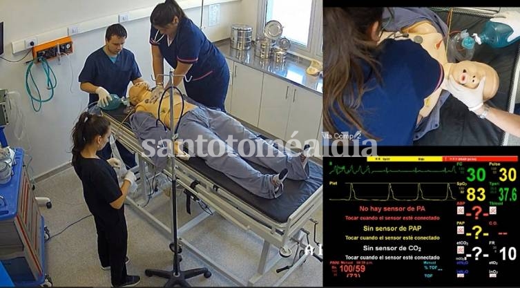 Estudiantes de Medicina y Obstetricia desarrollan prácticas en el Centro de Simulación de la Facultad de Ciencias Médicas