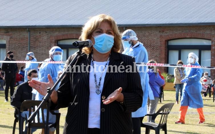 La ministra de Salud, Sonia Martorano, presentó este jueves el dispositivo Detectar Federal que se inició en La Redonda.