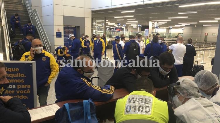 Incidentes entre jugadores de Boca y la policía luego del partido