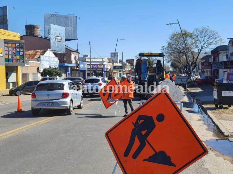 Vialidad Nacional retomó los trabajos en Avenida 7 de Marzo