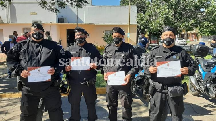 El Concejo Municipal reconoció a policías de la Brigada Motorizada local