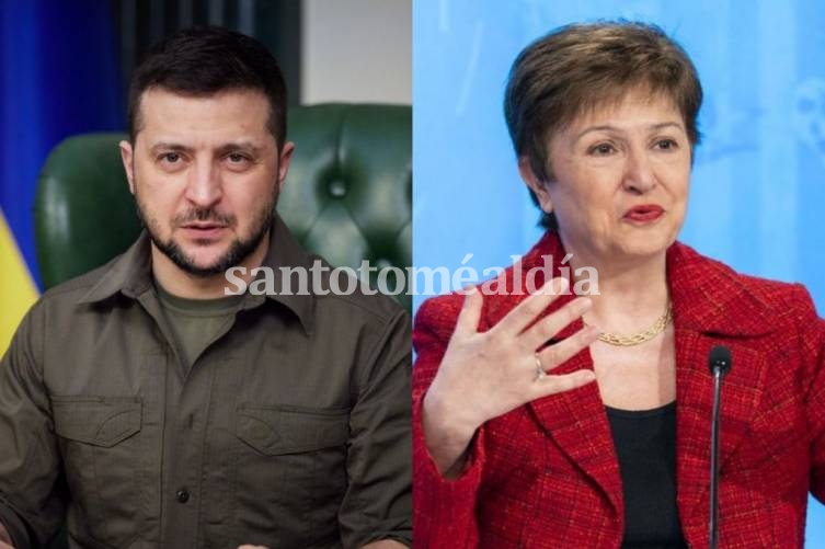 Zelenski, Georgieva y la reconstrucción de Ucrania: estiman una inflación por arriba del 10%