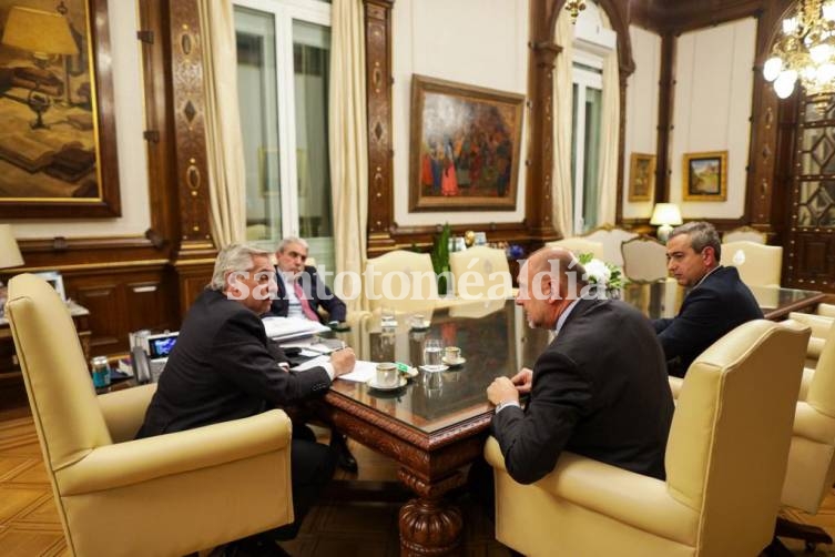 El gobernador se reunió este lunes por la tarde con el presidente de la Nación, Alberto Fernández en Casa Rosada.
