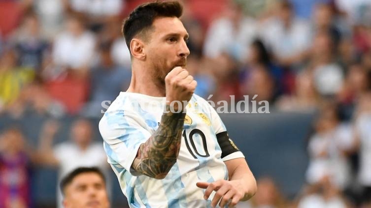 Con cinco goles de Messi, Argentina le ganó a Estonia en España