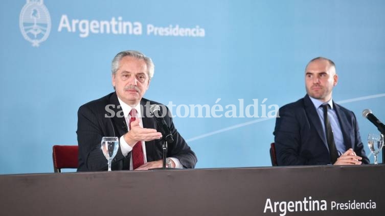 Alberto Fernández y Martín Guzmán. (Foto: Presidencia)