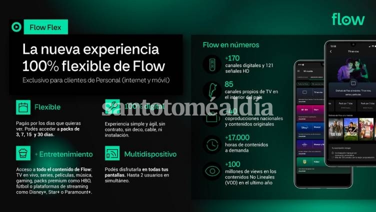 Flow presenta su nueva propuesta de servicio 100% flexible, con packs de uso por días