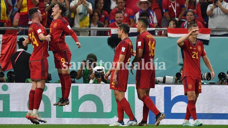 España fue un festival de goles en el debut. (Foto: Maximiliano Luna - Télam)