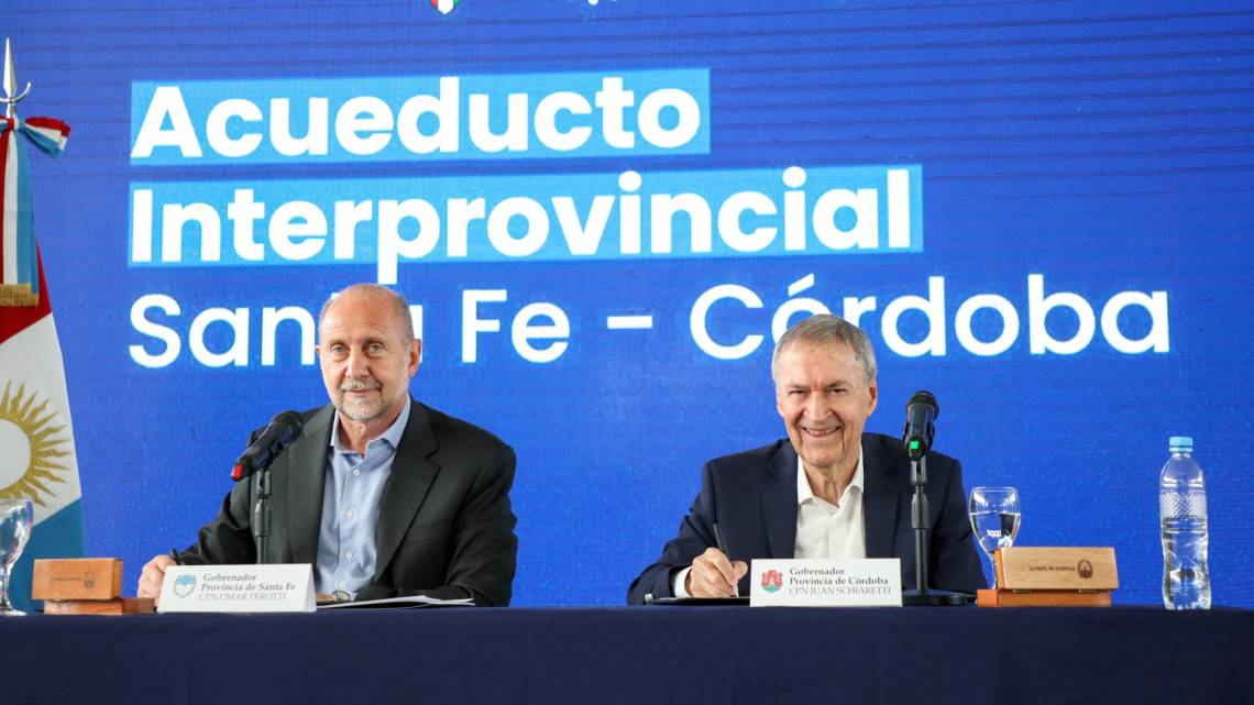 Las provincias de Santa Fe y Córdoba firmarán el contrato para iniciar el Acueducto Interprovincial