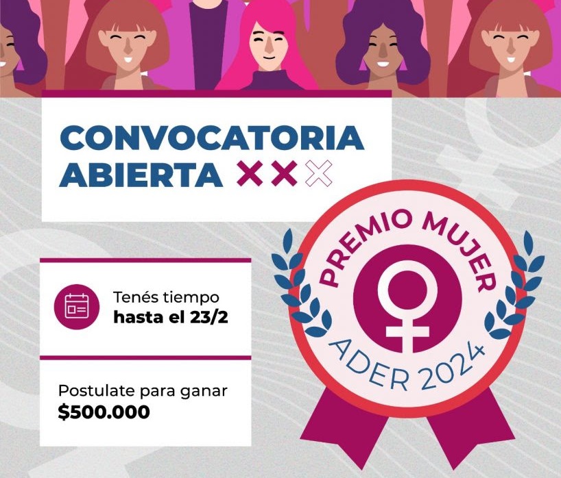 Convocatoria abierta para el Premio Mujer ADER