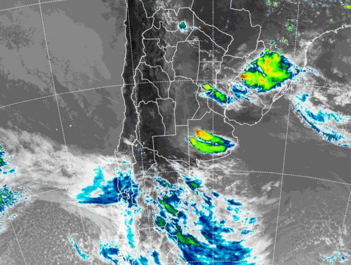 Imagen satelital del Servicio Meteorológico Nacional. 