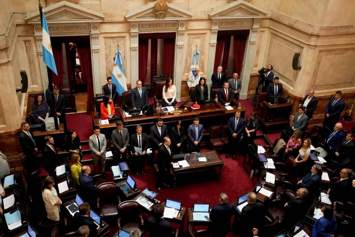 Sesión ordinaria del Senado de la Nación.  (Foto: AP)