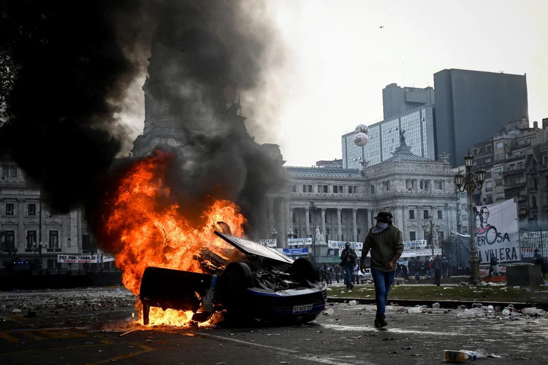 Incidentes en el Congreso Nacional. (Foto NA)