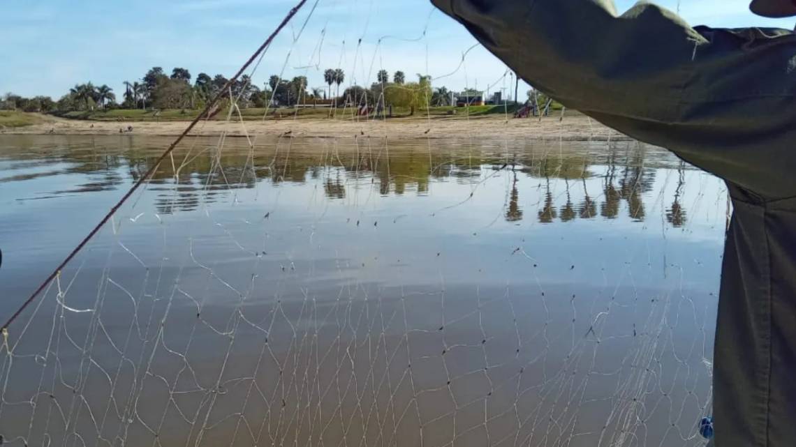 Pesca ilegal en el Salado: secuestraron varias mallas antirreglamentarias frente a la costanera de nuestra ciudad