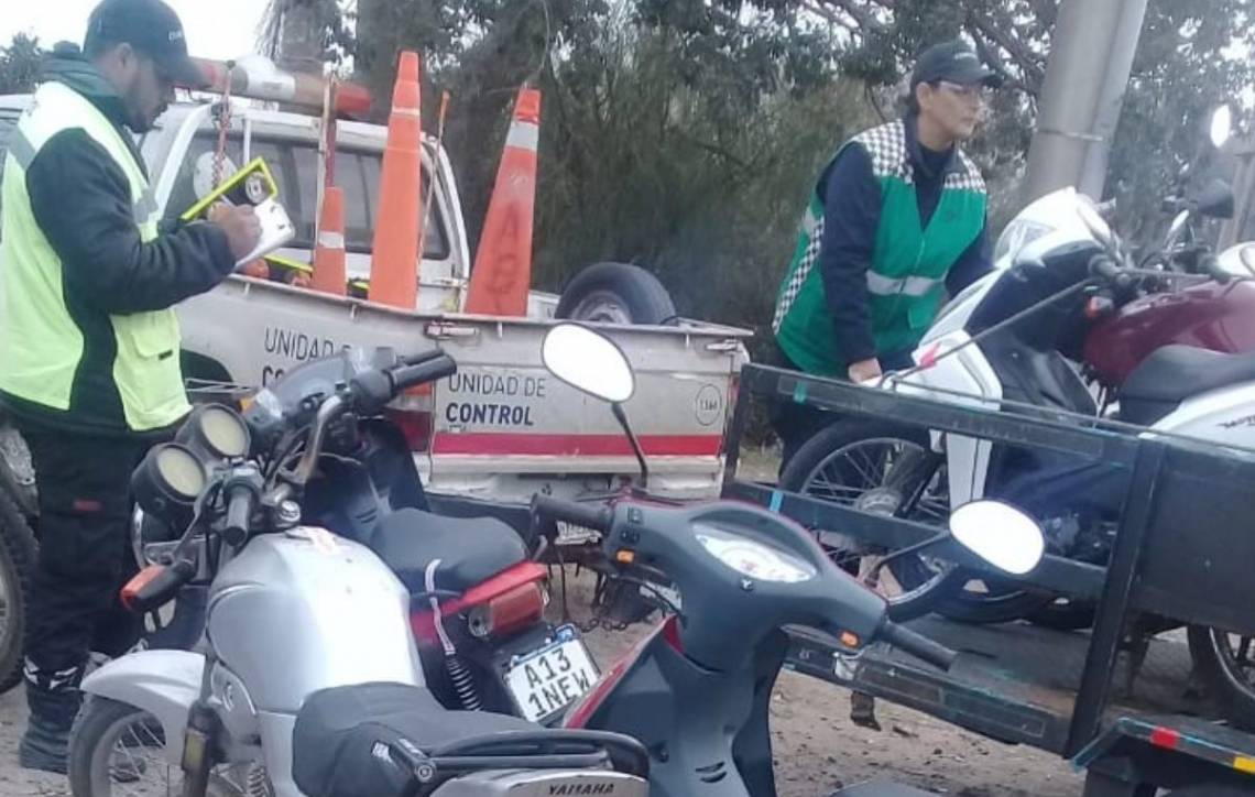 Motovehículos retenidos por la Municipalidad de Santa Fe. (Foto: MSF)