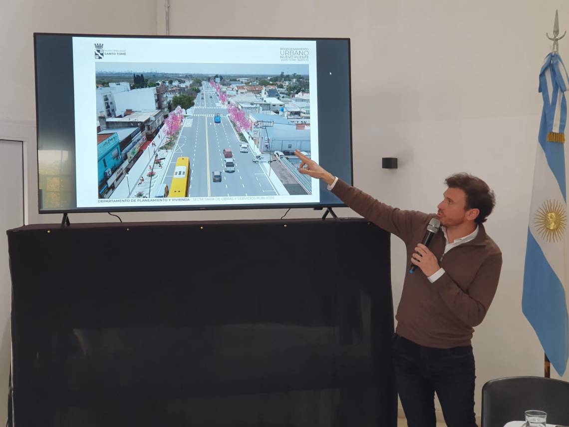 Presentaron las obras urbanas que se realizarán en nuestra ciudad para el ingreso del nuevo puente