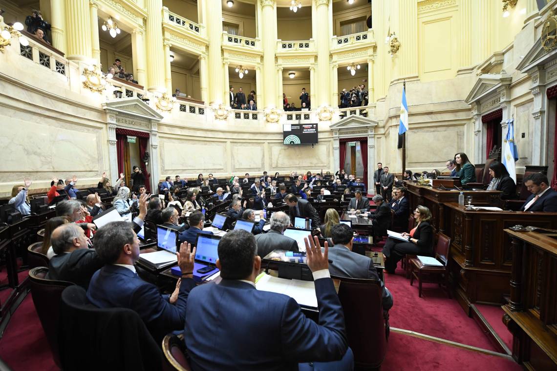 El Senado sancionó el proyecto con dos tercios de la Cámara, gracias a un acuerdo entre Unión por la Patria, la UCR y el PRO. 