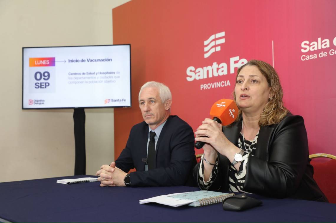 La ministra de Salud, Silvia Ciancio, junto con el secretario de Cooperación, Cristian Cunha. (Foto: GSF)