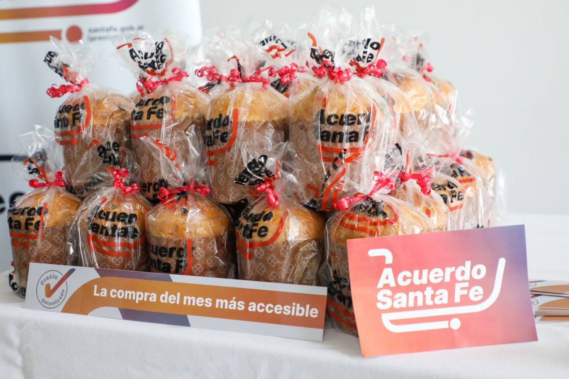 Acuerdo Santa Fe: se presentó el pan dulce artesanal que se vende a precio diferencial para las Fiestas