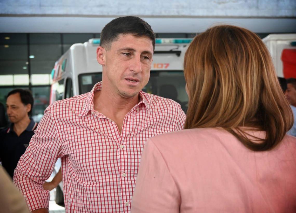 Paco Garibaldi, durante el acto de entrega de ambulancias.