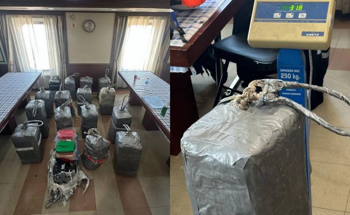 Hallan 467 kilos de cocaína en un buque en el puerto de Vicentin en San Lorenzo.