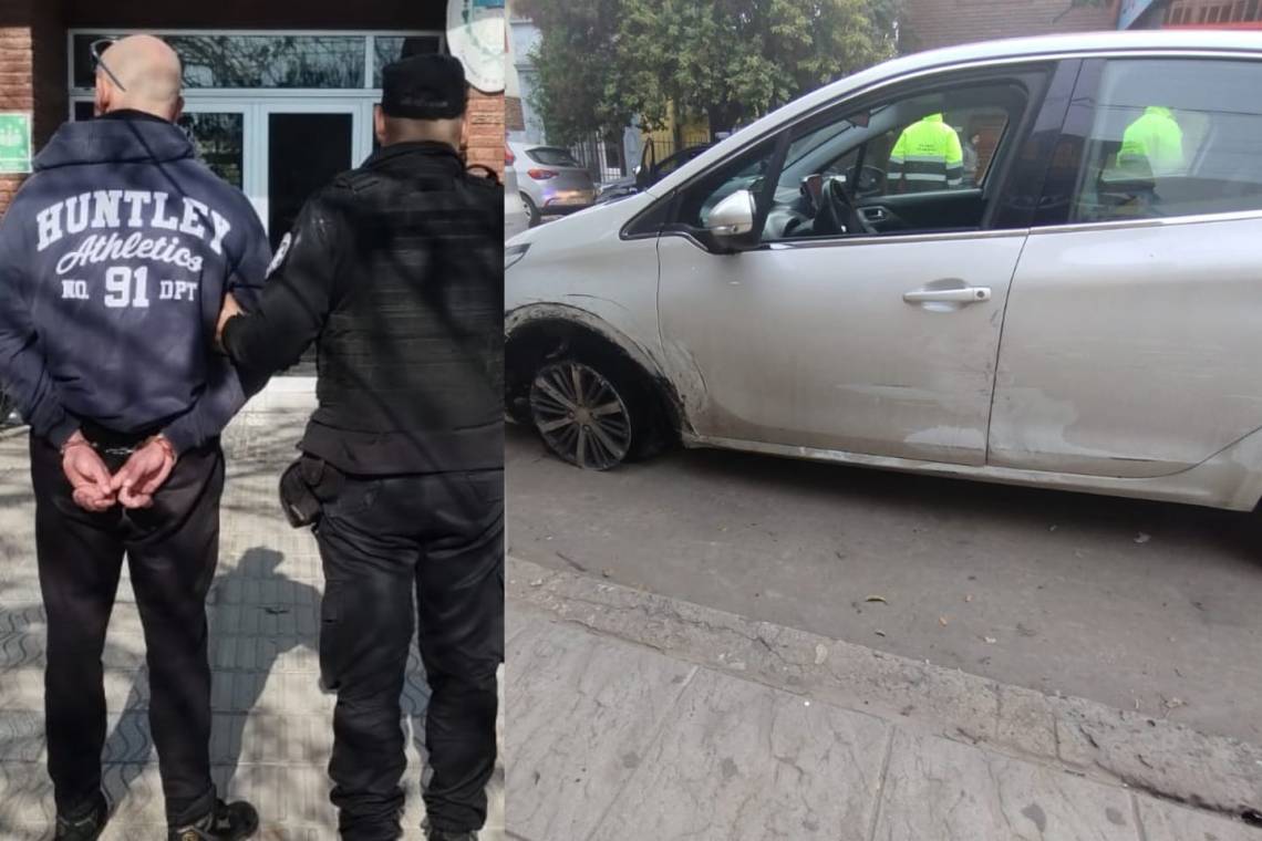 Un hombre de 41 años fue detenido luego de cruzar en rojo el semáforo de las Cinco Esquinas y agredir a la policía