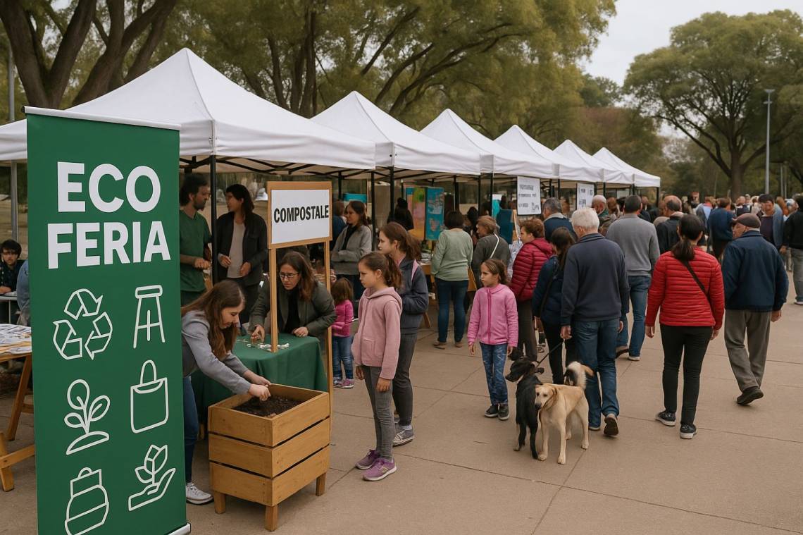 La Eco Feria, postergada el sábado, se realizará este lunes. 
