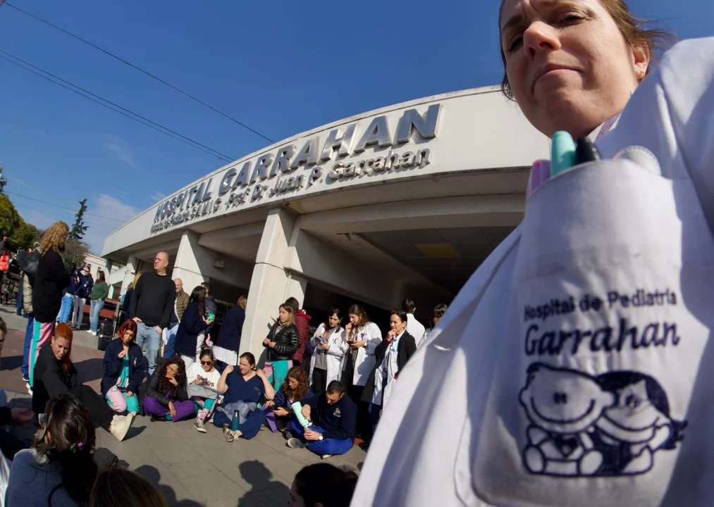 Trabajadores del Hospital Garrahan con nuevo paro y movilización a nivel federal. (Foto: NA)