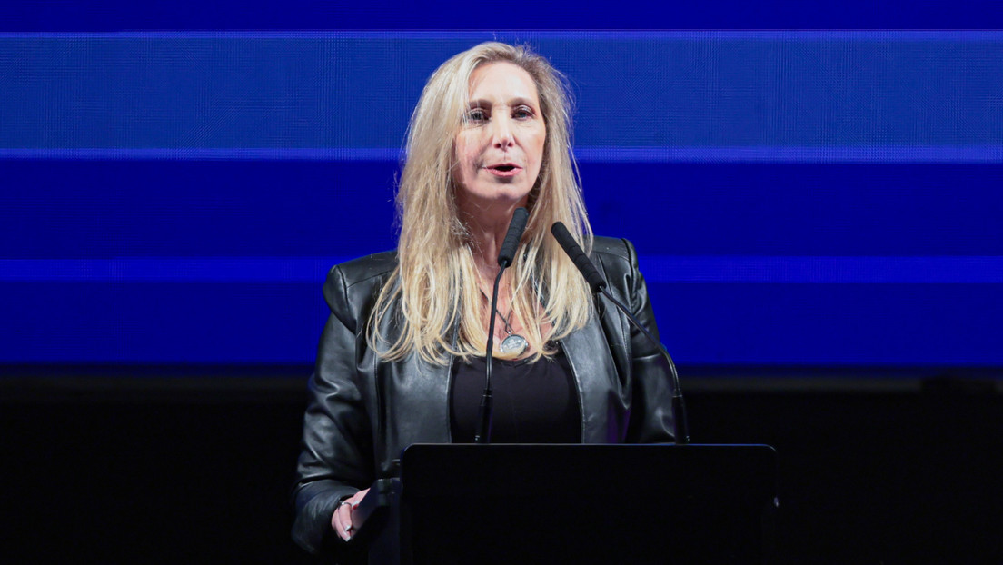 Karina Milei, durante un acto. (Crédito: Luciano Adan Gonzalez Torres / Anadolu / Gettyimages.ru)