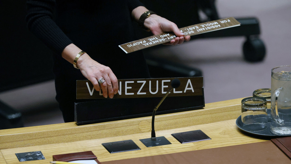 Representación de Venezuela en la reunión de emergencia del Consejo de Seguridad de las Naciones Unidas (ONU), Nueva York, EE.UU., el 23 de diciembre de 2025. (Crédito: Spencer Platt / Gettyimages.ru)