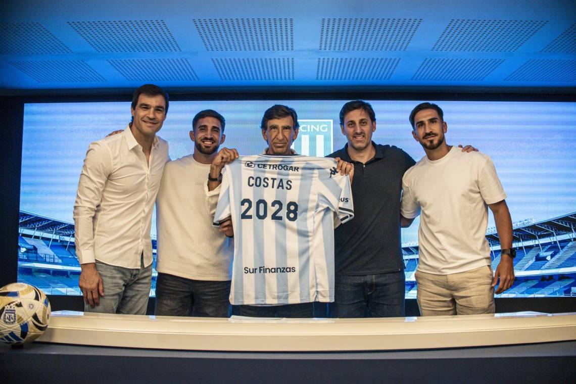 Confirmado: Costas extendió su contrato con Racing por tres años