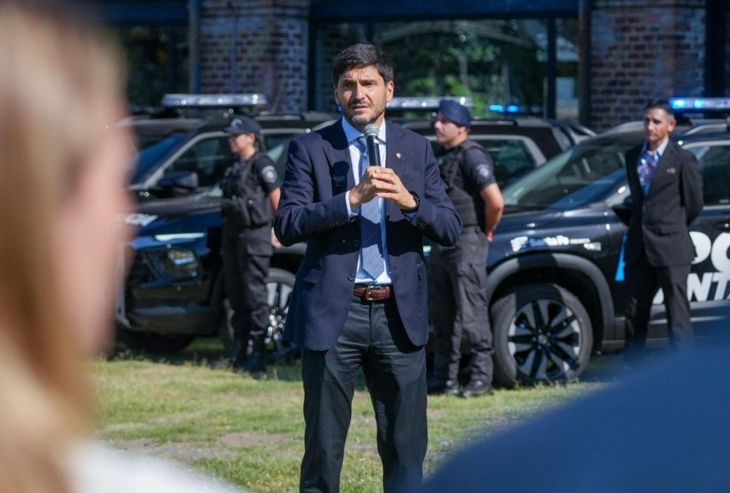 El gobernador, en el acto realizado este martes en la ciudad de Santa Fe. (Crédito: GSF)