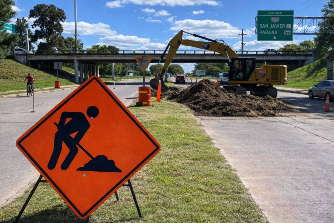 Los trabajos en la zona del Puente Carretero generarán cambios en la circulación durante los próximos días.  