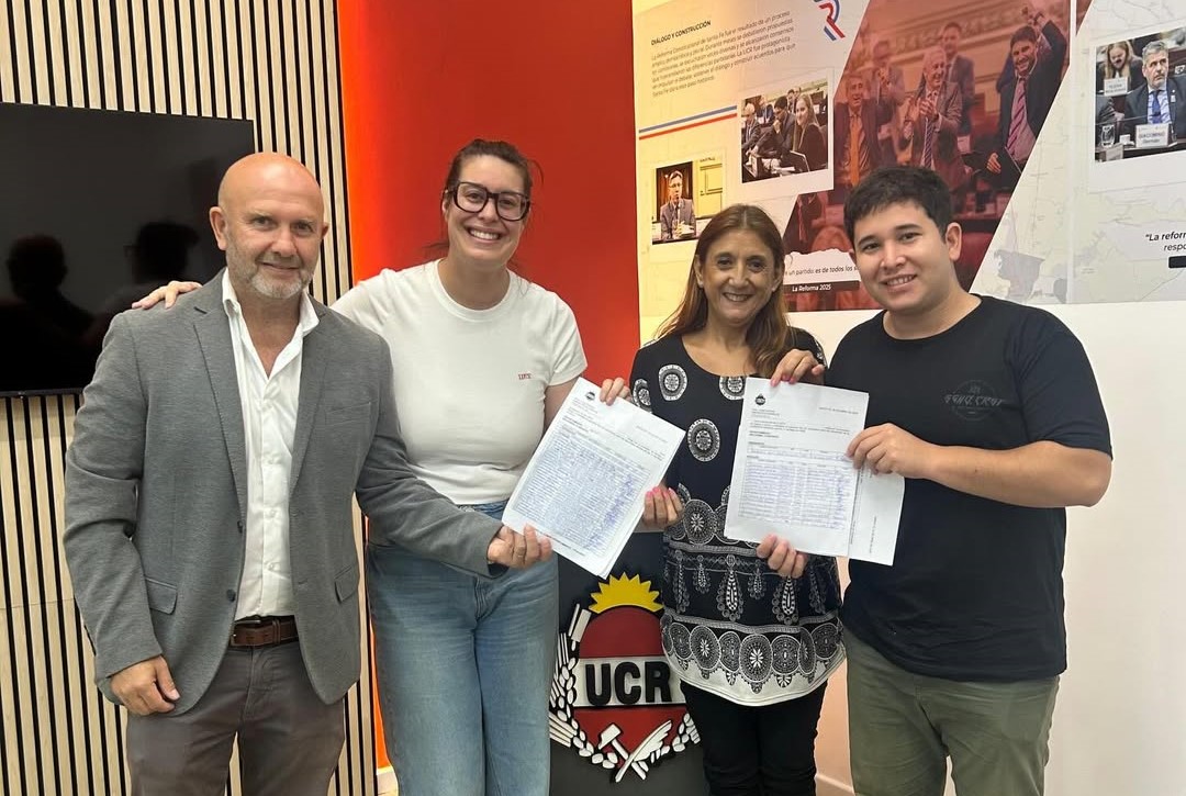 Montenegro, González, Qüesta y Martínez, destacaron la lista de consenso lograda en la UCR Santo Tomé