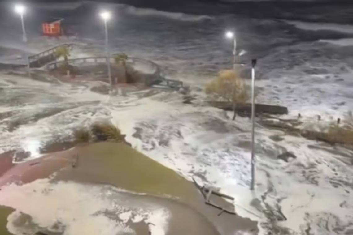 Un ciclón extratropical golpeó a una amplia zona de la costa atlántica.