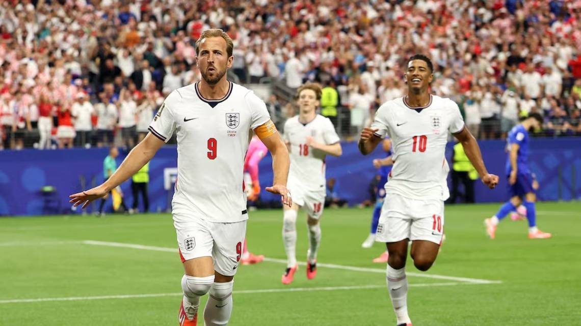 Harry Kane marcó dos goles para la victoria de Inglaterra ante Croacia.