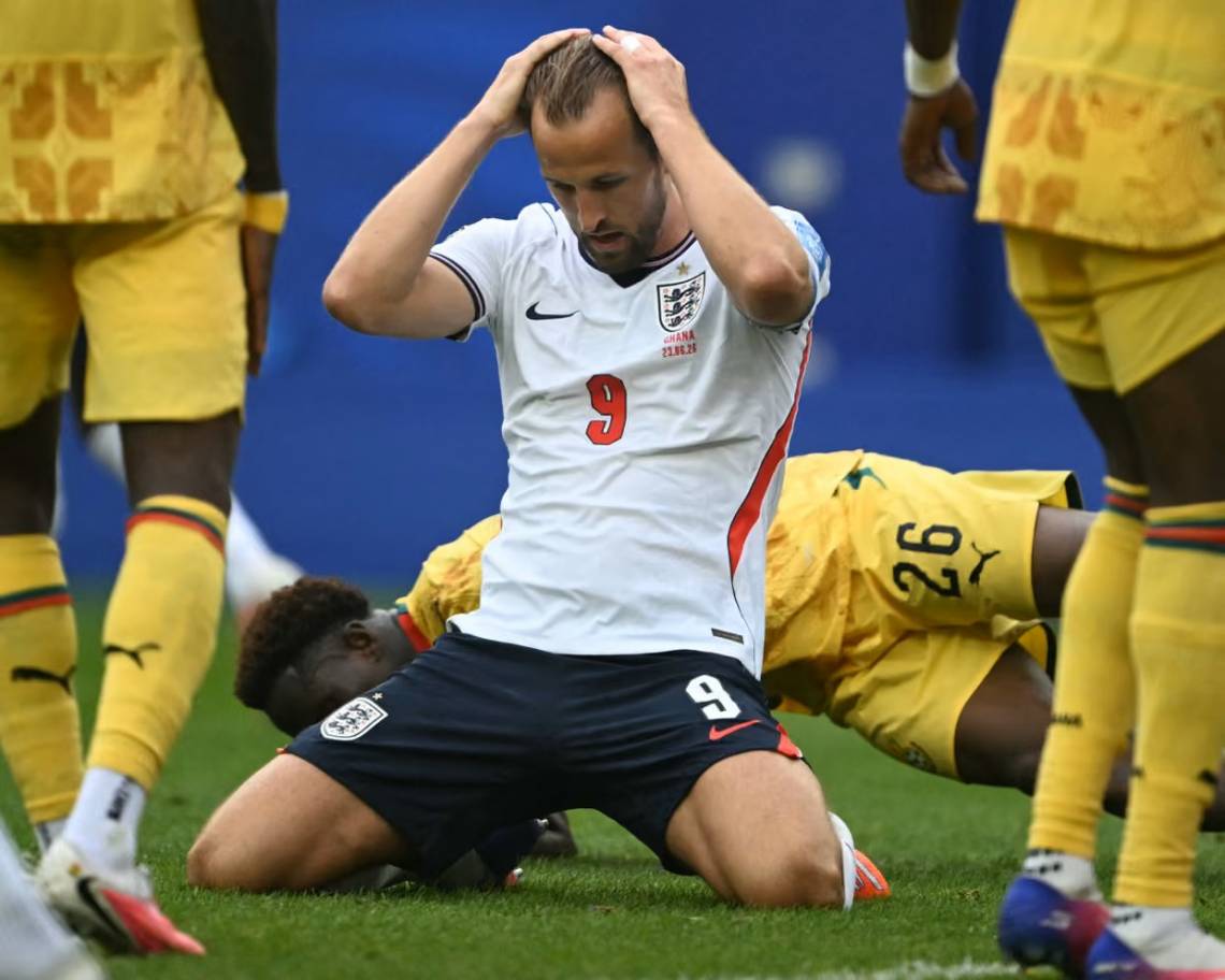 Inglaterra igualó sin goles ante Ghana y sigue líder del Grupo L