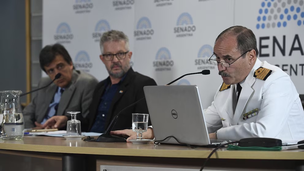 Claudio Villamide durante una de sus dos declaraciones frente a la Comisión Bicameral del Congreso que investigó la tragedia del ARA San Juan.