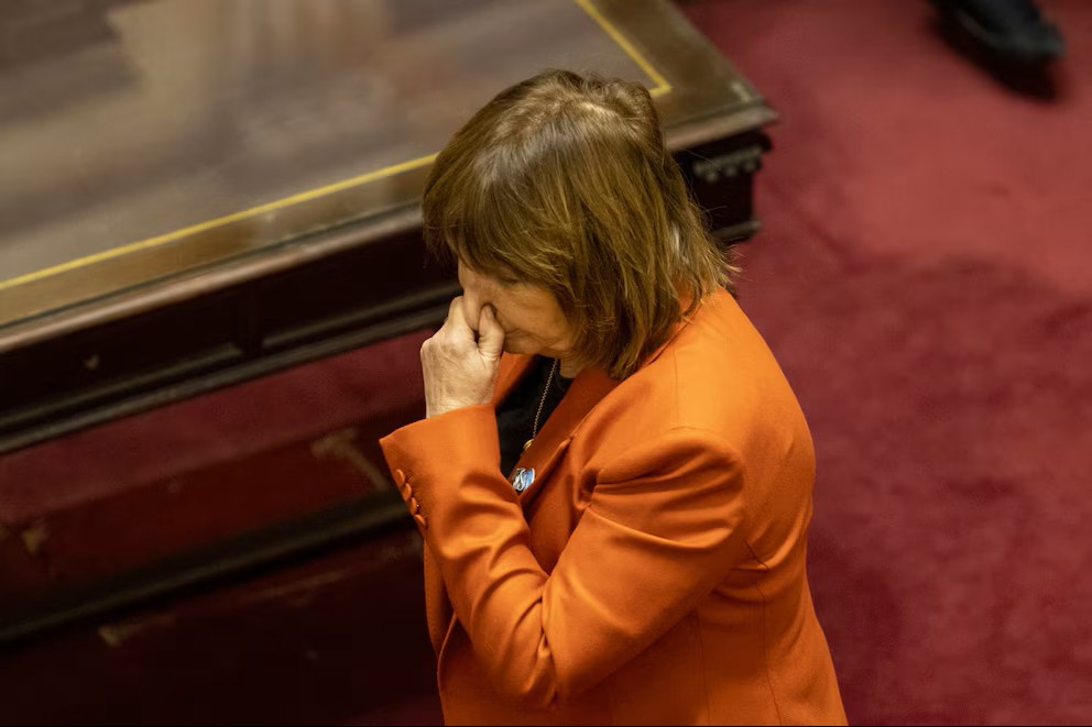 La jefa libertaria en el Senado, Patricia Bullrich, quien -de nuevo- no pudo destrabar la ley de propiedad privada. (Crédito: NA)