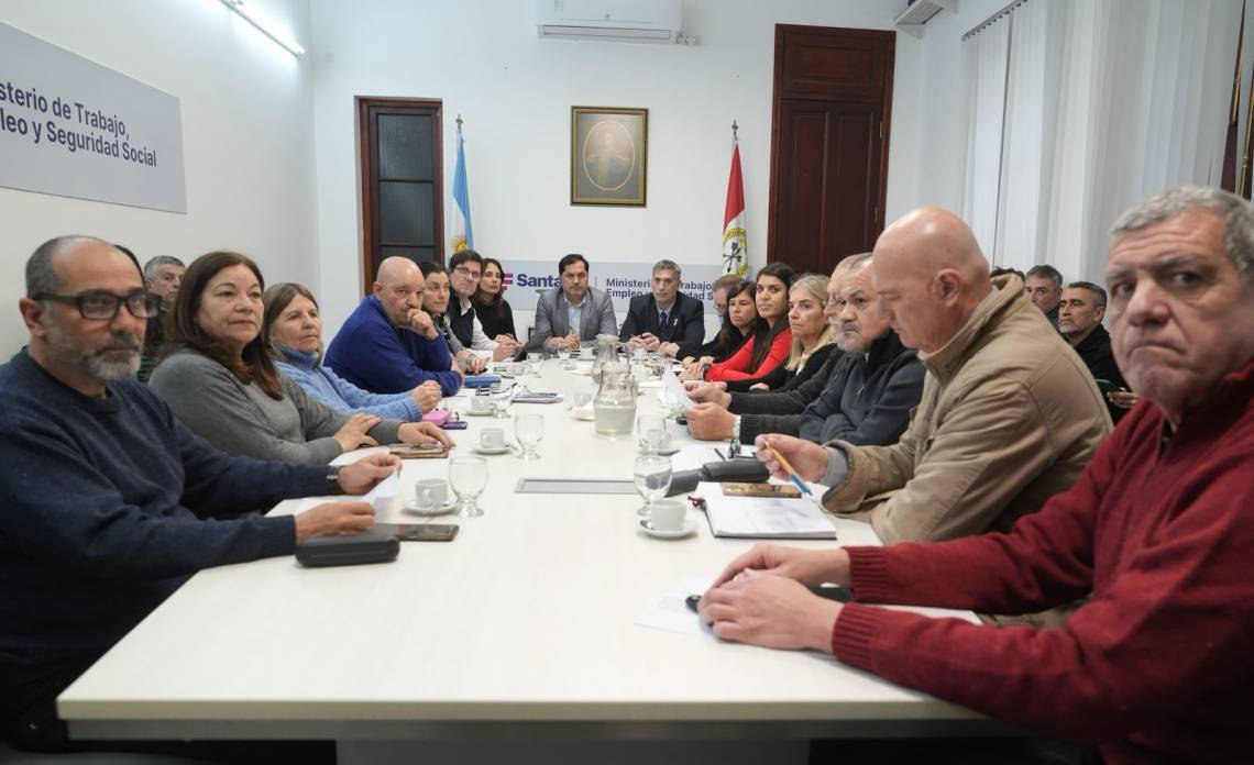 Reunión paritaria docente de este lunes. (Foto: GSF)