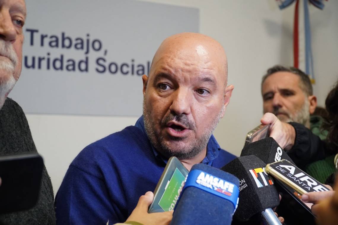 Rodrigo Alonso, luego de la reunión de este lunes. (Crédito: Prensa AMSAFE)